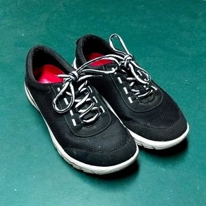 Black walking shoes
